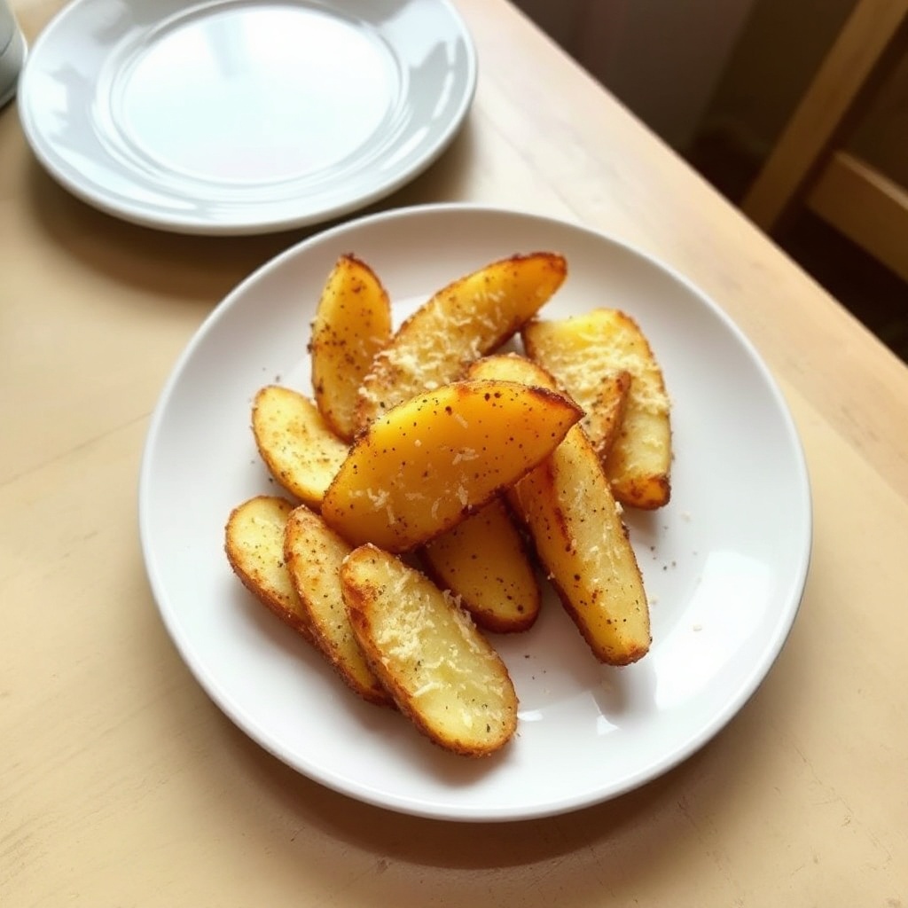 Fette di Patate Croccanti al Parmigiano