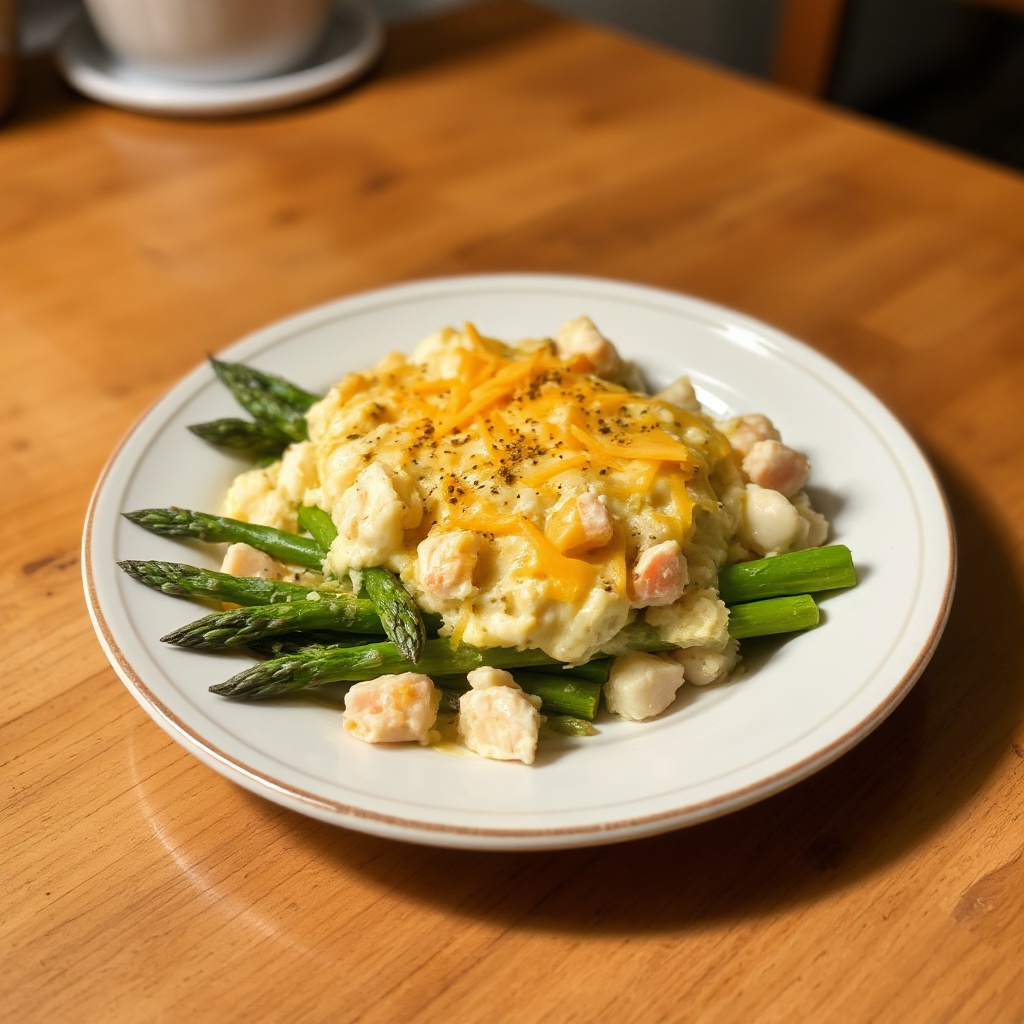Sformato di Granchio e Asparagi con Formaggio