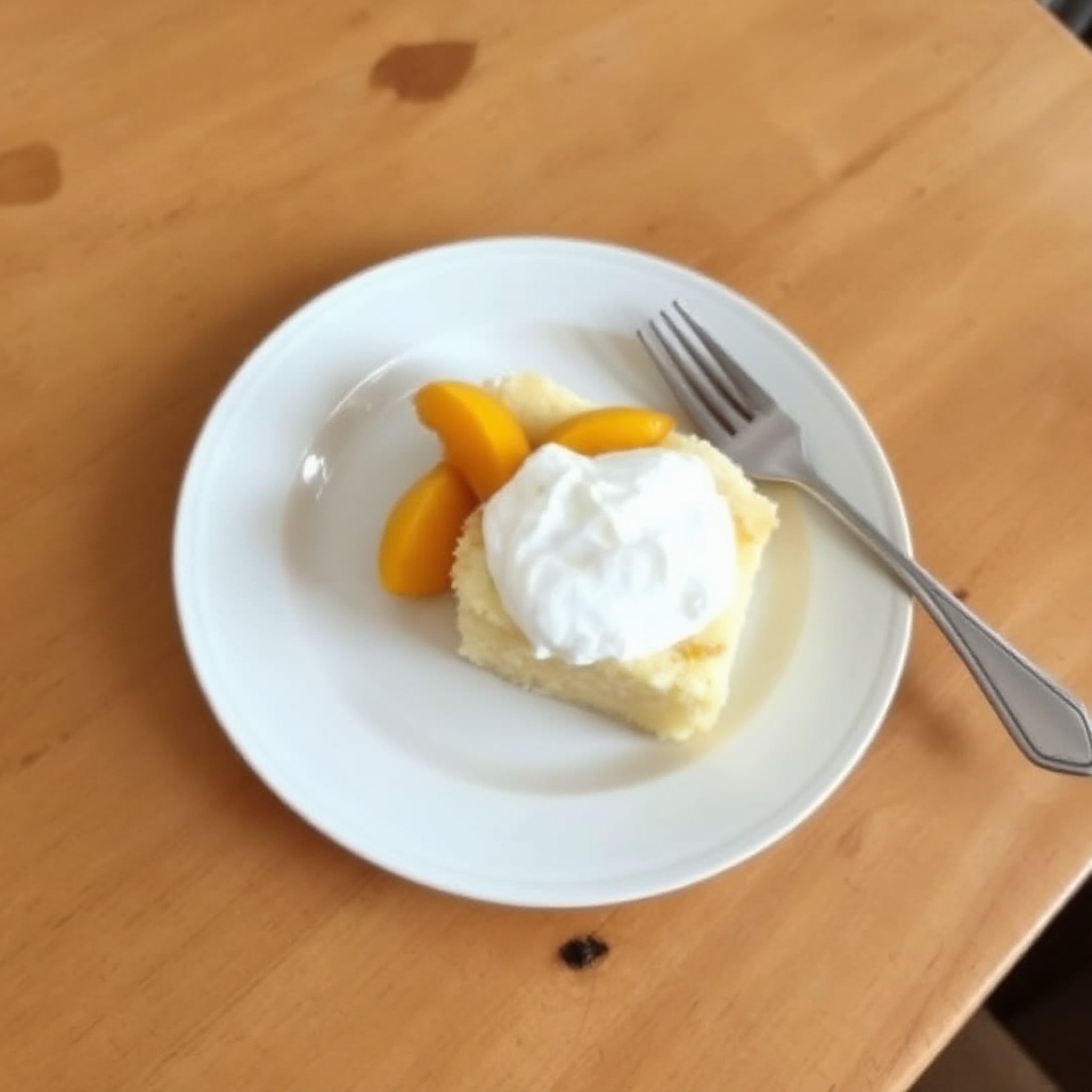 Pfirsich Engel Delight Kuchen