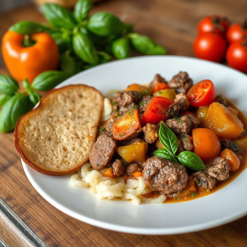 Stufato di Manzo Arrosto e Verdure