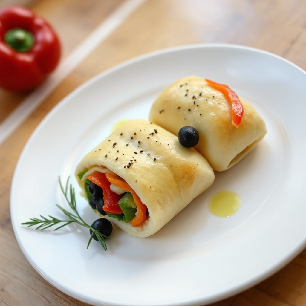 Mediterranean Stuffed Bread Rolls