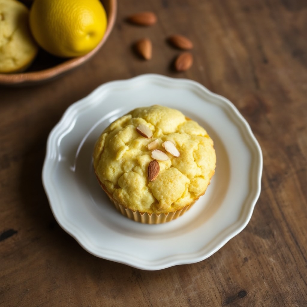 Muffin al Limone e Ricotta con Mandorle