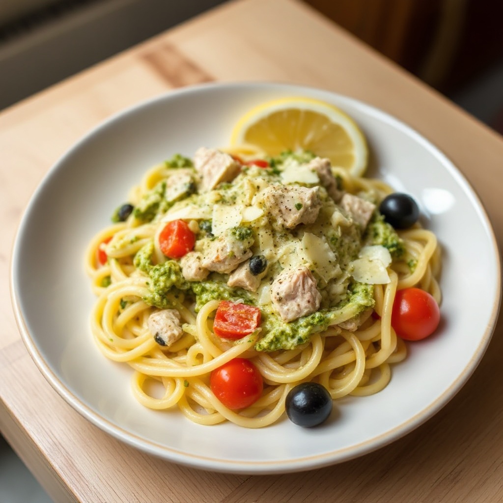 Cremige Pesto Thunfisch Pasta Freude