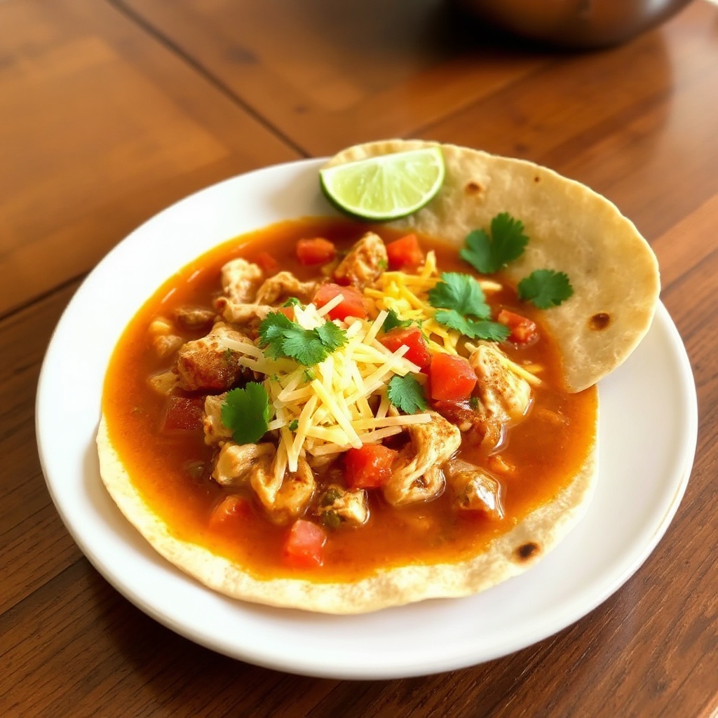 Zuppa di Tortilla di Pollo Piccante