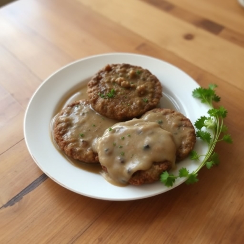 Hamburger di Manzo Salati con Salsa ai Funghi