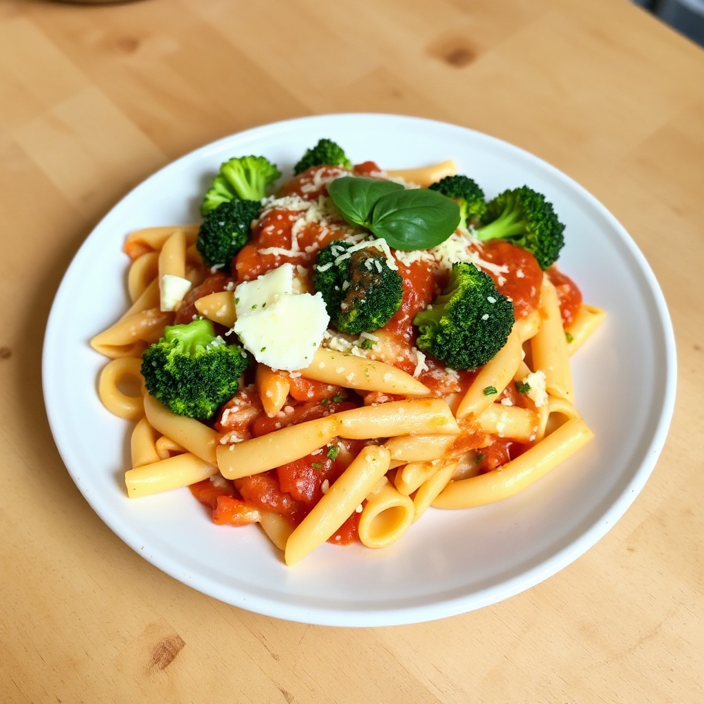Cheesy Baked Penne with Broccoli and Herbs