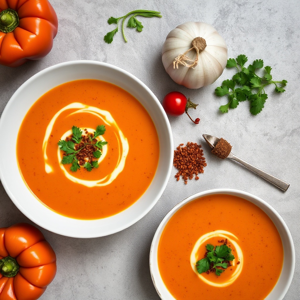 Roasted Red Pepper and Squash Soup
