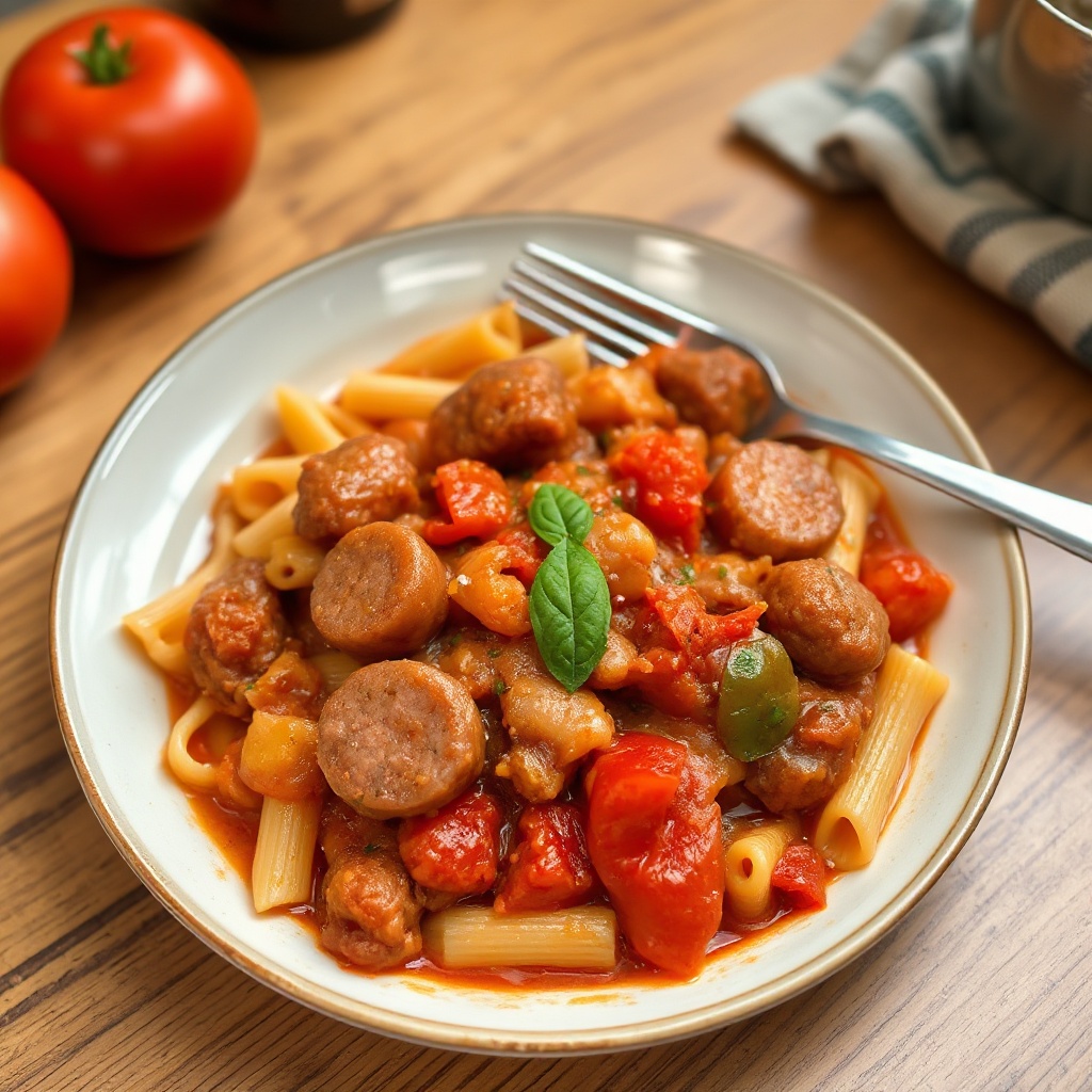 Stufato di Salsiccia e Pasta