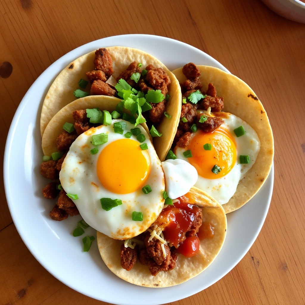 Würzige Frühstückstacos mit Chorizo und Eiern