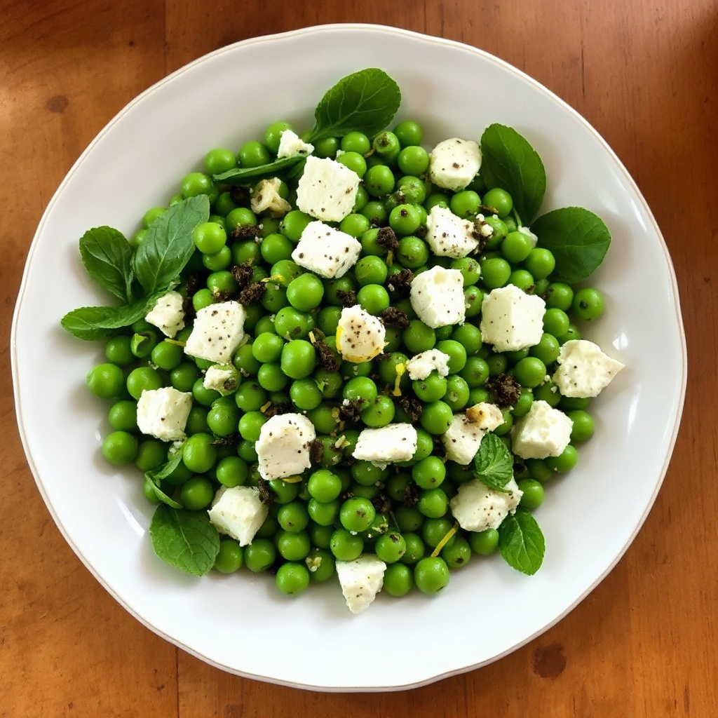 Würziger Frühlings-Erbsen- und Kräutersalat