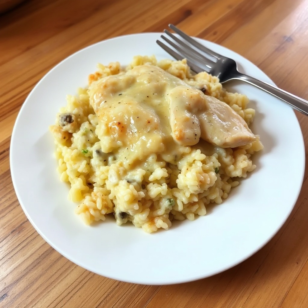 Casseruola Cremosa di Pollo e Riso