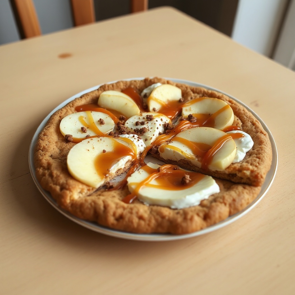 Caramel Apple Dessert Pizza