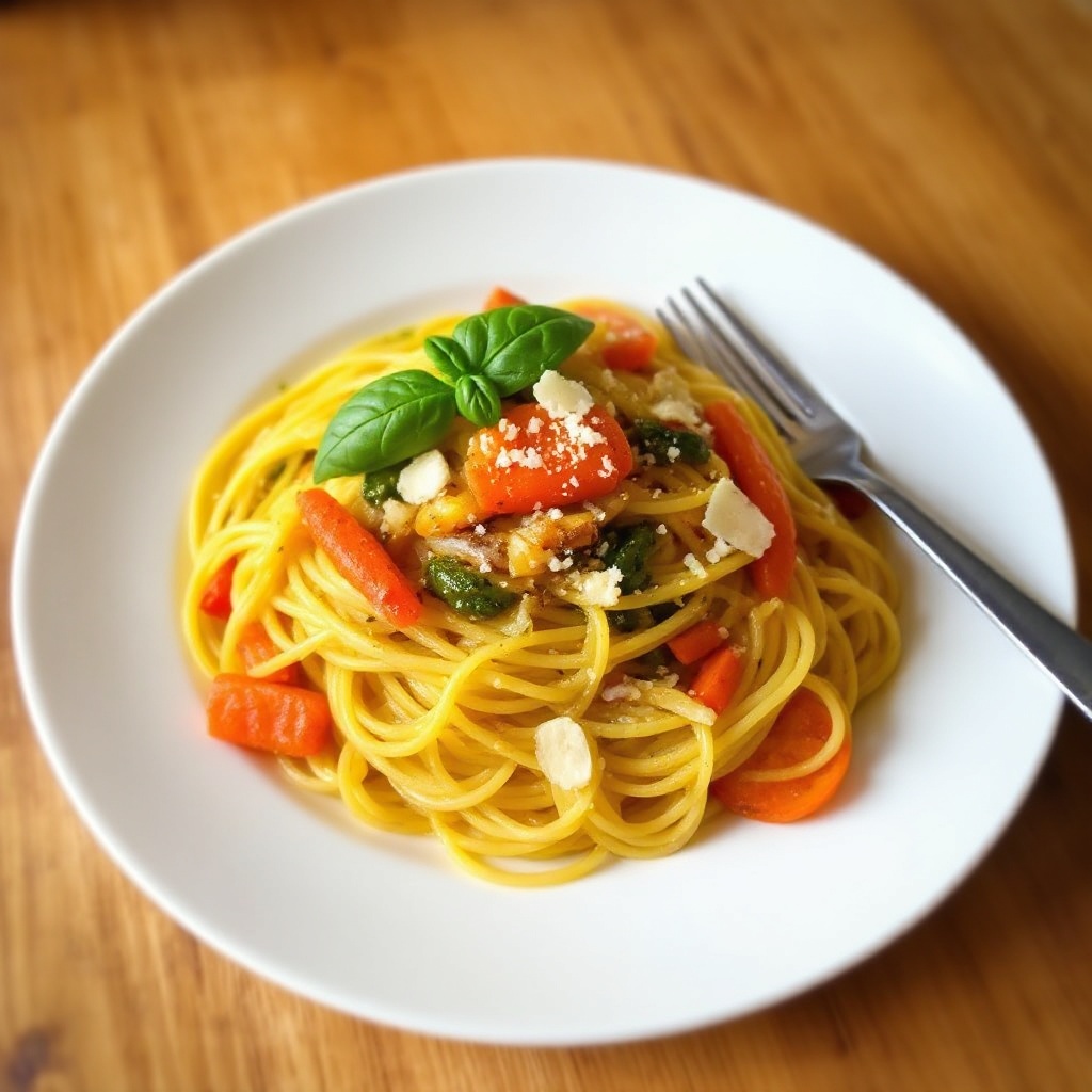 Saltato di Verdure con Zucca Spaghetti