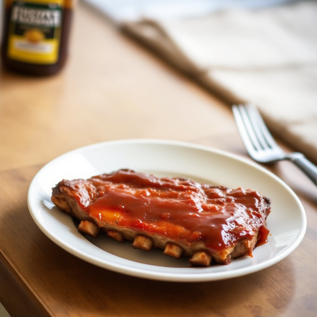 Zarte im Ofen gebackene BBQ-Schweinerippchen