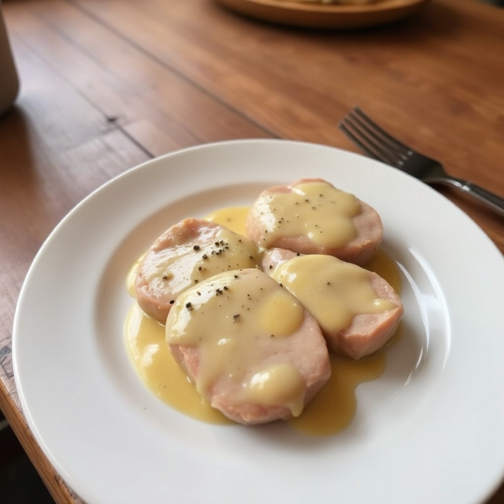 Cremige Dijon-Schweinemedaillons
