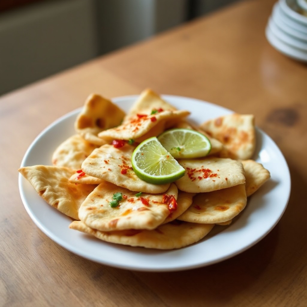 Zesty Lime and Chili Pita Crisps