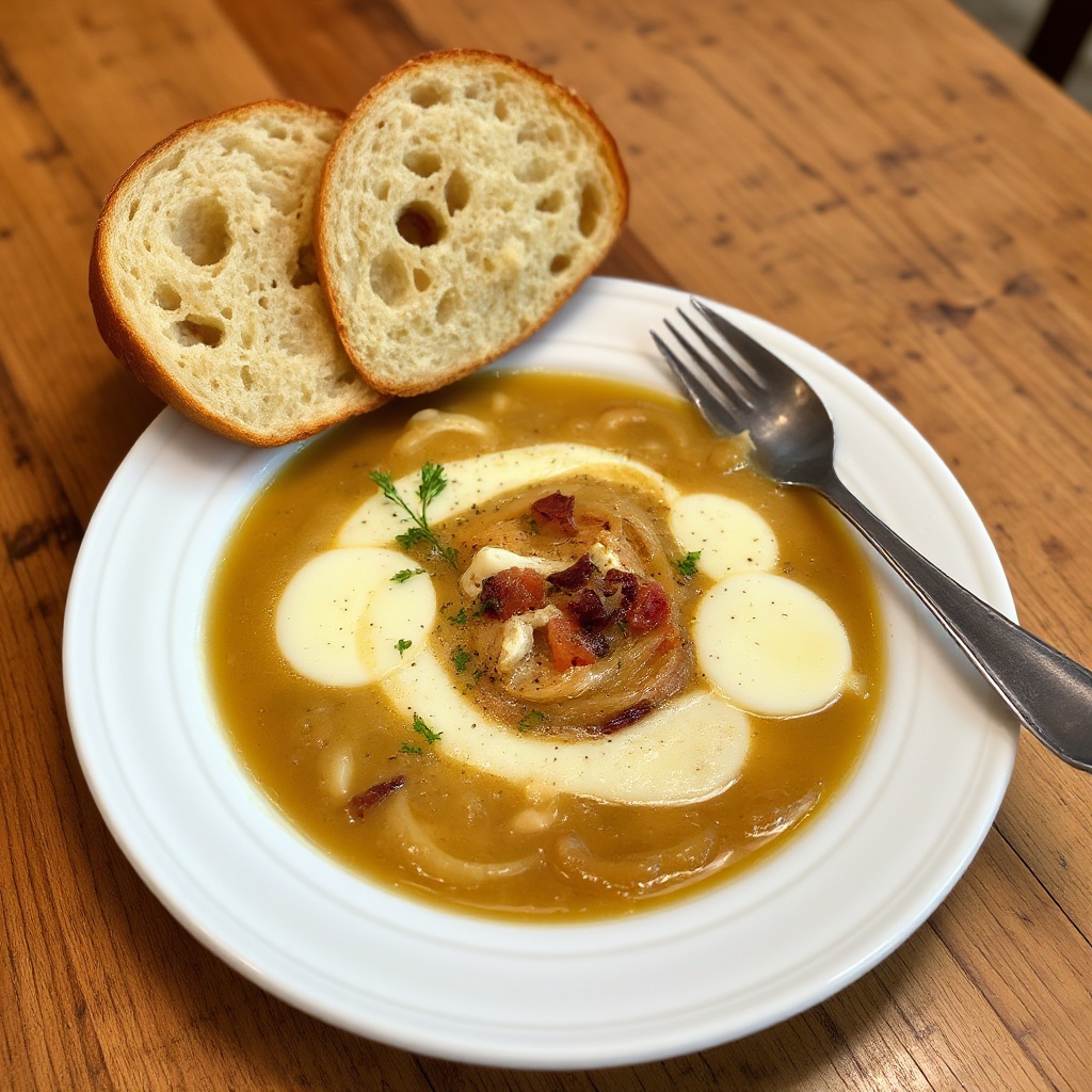 Zuppa di Cipolle Francese Migliorata con un Tocco Speciale