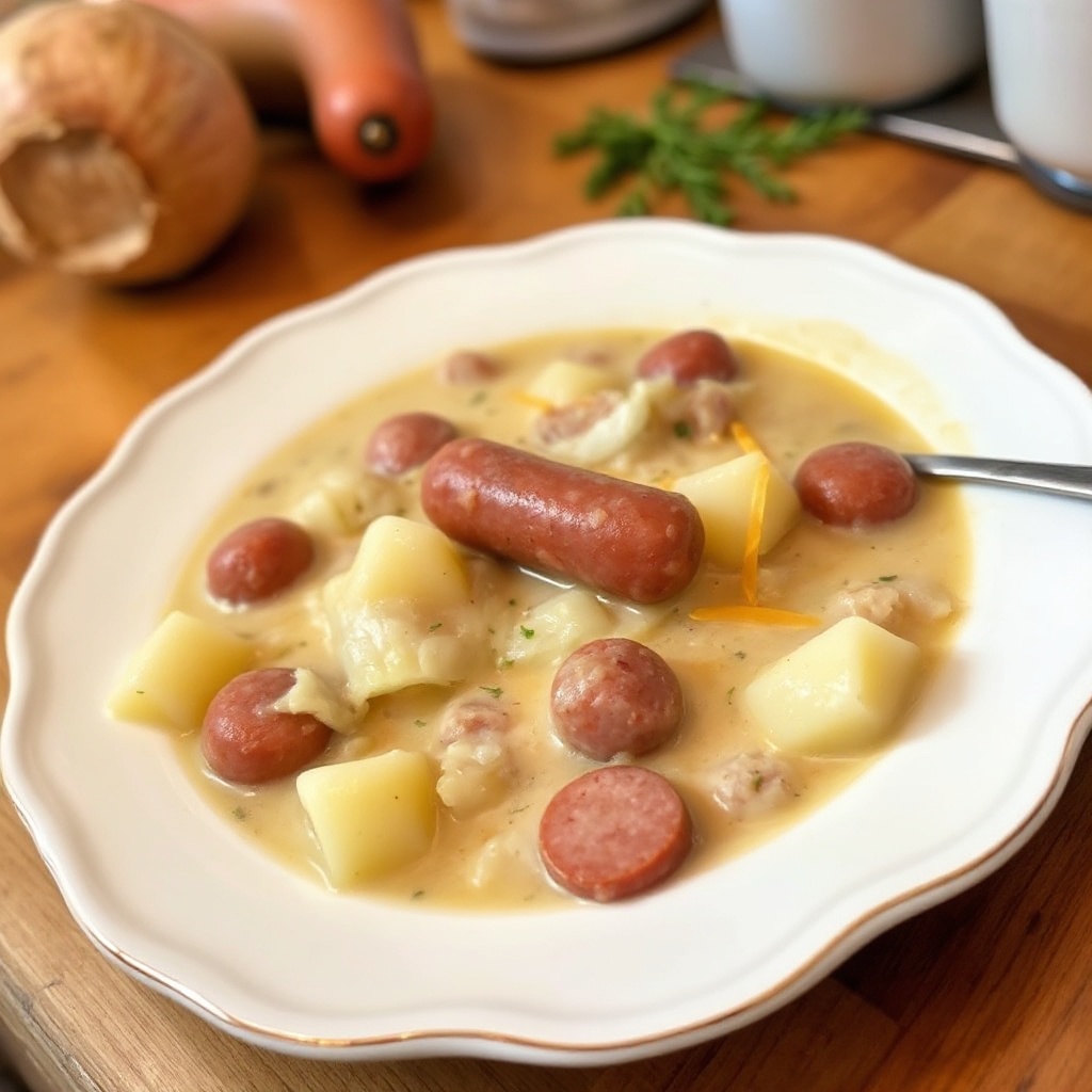 Zuppa Cremosa di Kielbasa e Patate