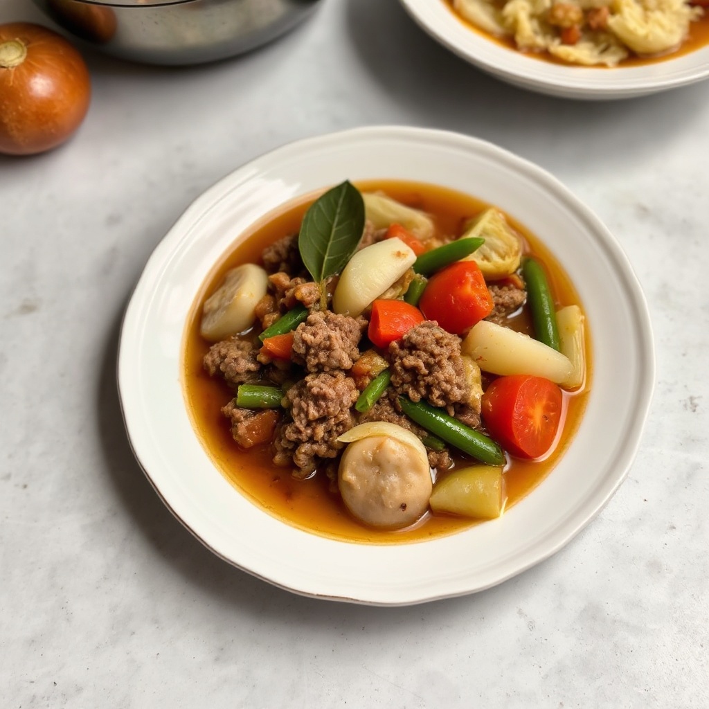 Zuppa di Manzo e Verdure a Basso Contenuto di Carboidrati