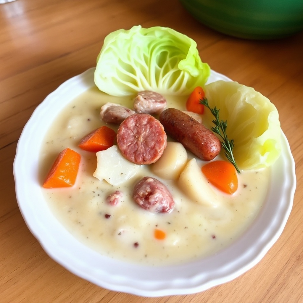 Cremige Kohl-Suppe im Wisconsin-Stil