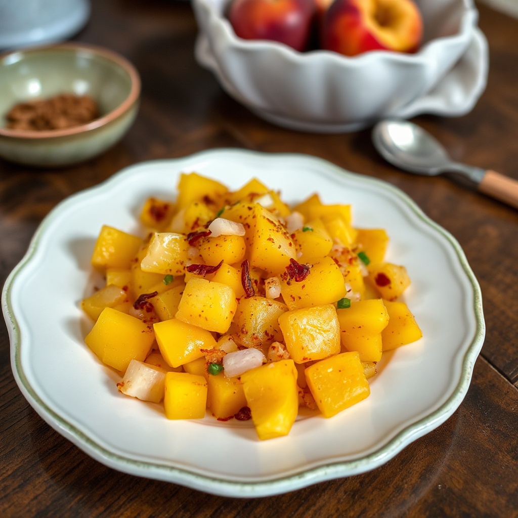 Tropische Mango-Pfirsich-Relish