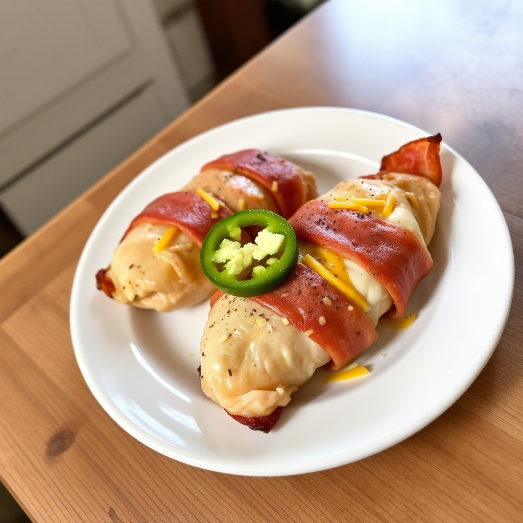 Mit Speck umwickeltes Jalapeño-Hühnchen-Delight