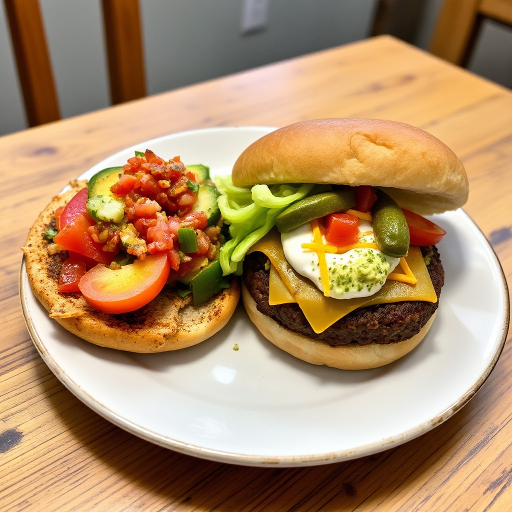 Südwestliche Bisonburger mit würziger Guacamole