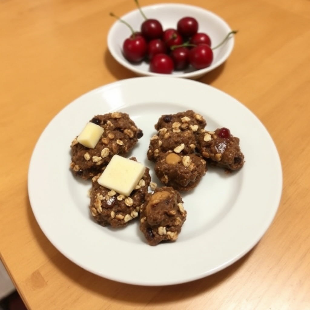 No-Bake Chocolate Cherry Oat Clusters