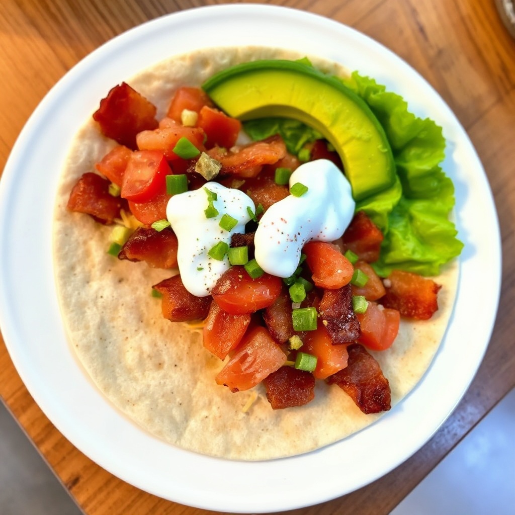 Avocado, Speck und Tomaten Wrap Genuss