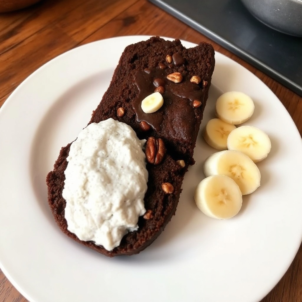 Dekadenter Schokoladen-Bananen-Nuss-Laib