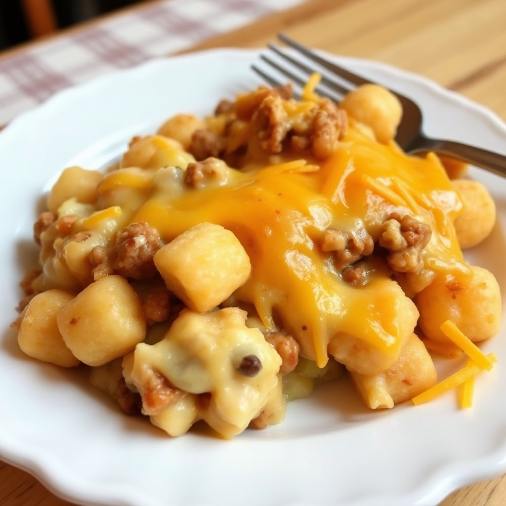 Casseruola di Tater Tot al Formaggio