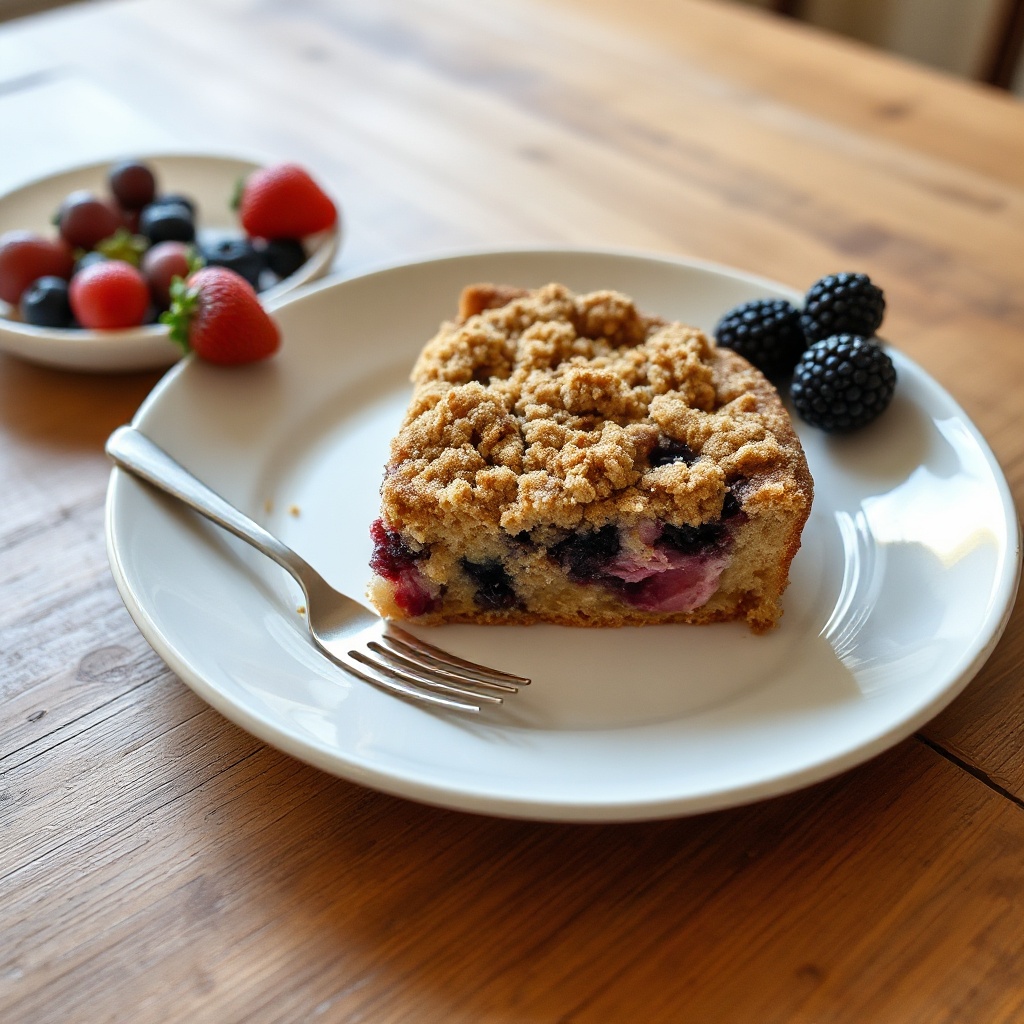 Torta di Caffè con Frutti di Bosco e Crumble