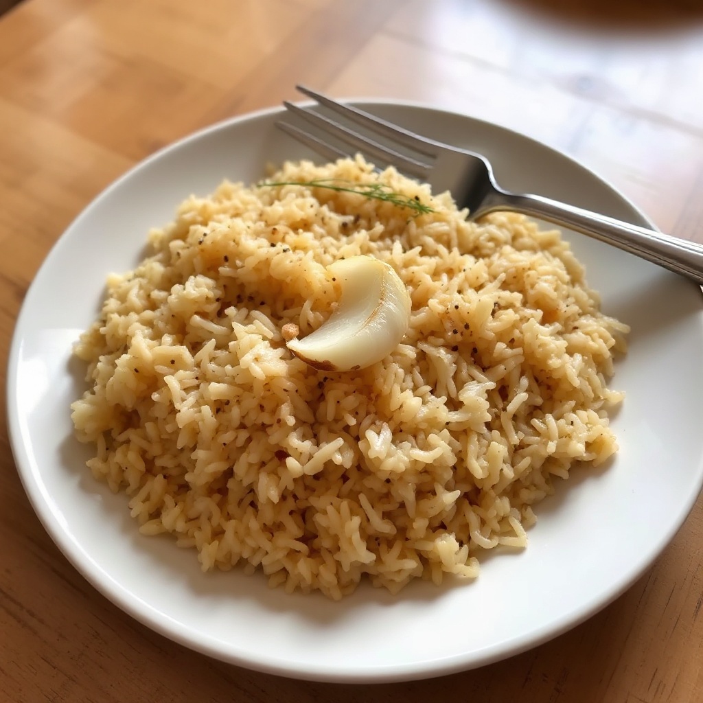 Garlic and Onion Infused Browned Rice