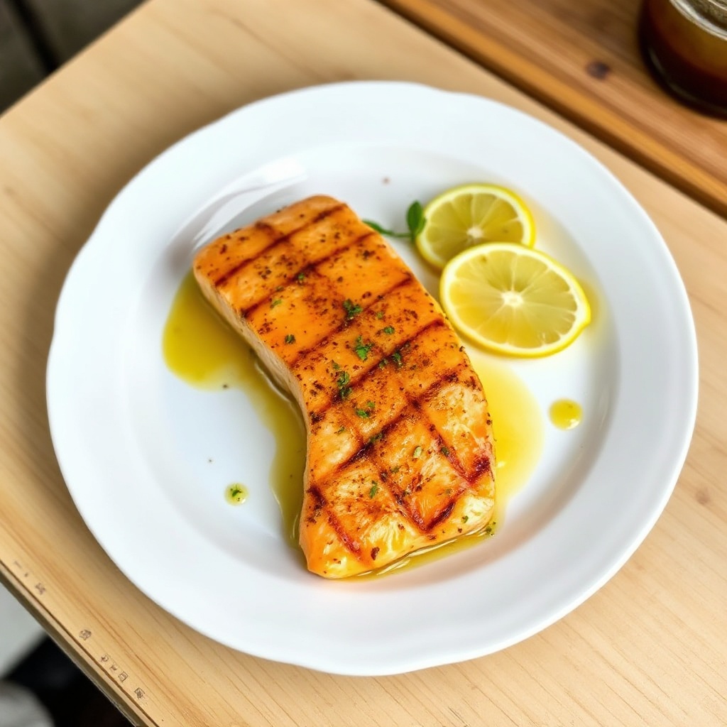 Salmone Grigliato Infuso agli Agrumi con Glassa Piccante