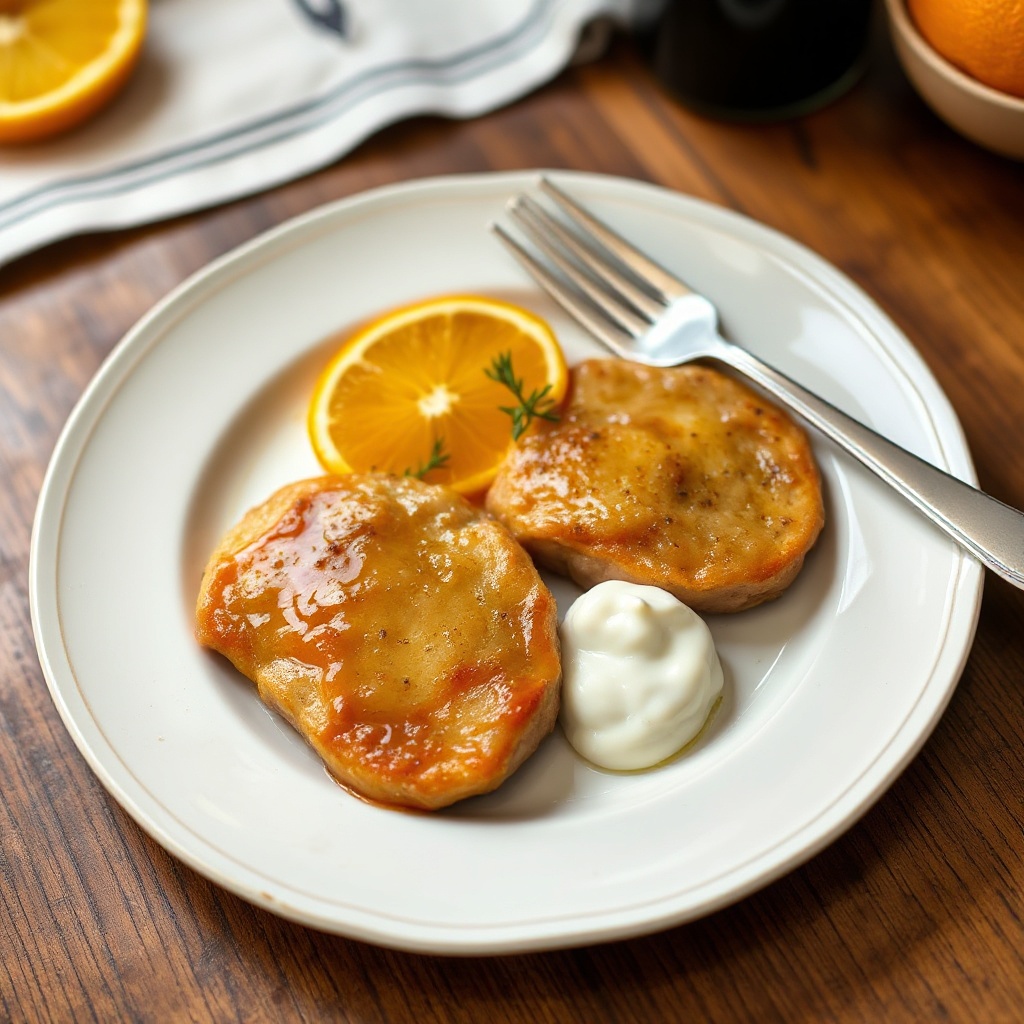 Orange-Glasierte Schweinemedaillons
