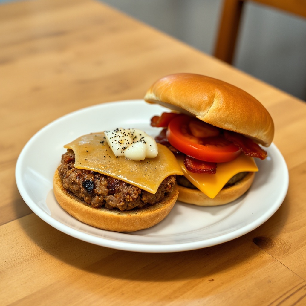 Herzhafte Erdnussbutter-Speck-Burger