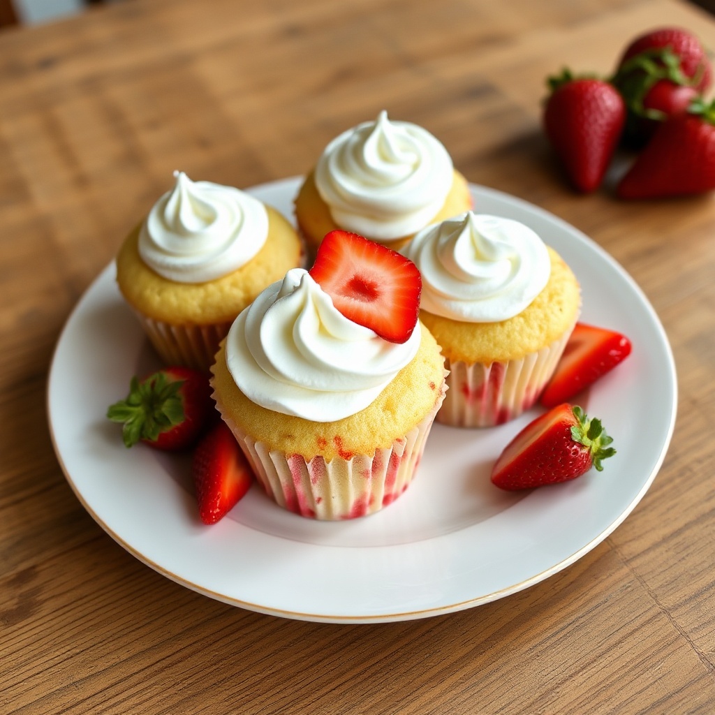 Cupcake alla Vaniglia e Fragole Senza Glutine