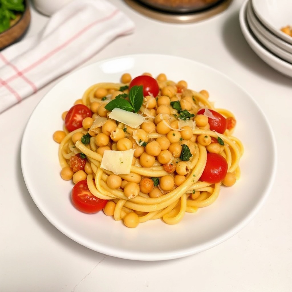 Cremige Kichererbsen-Pasta-Delikatesse