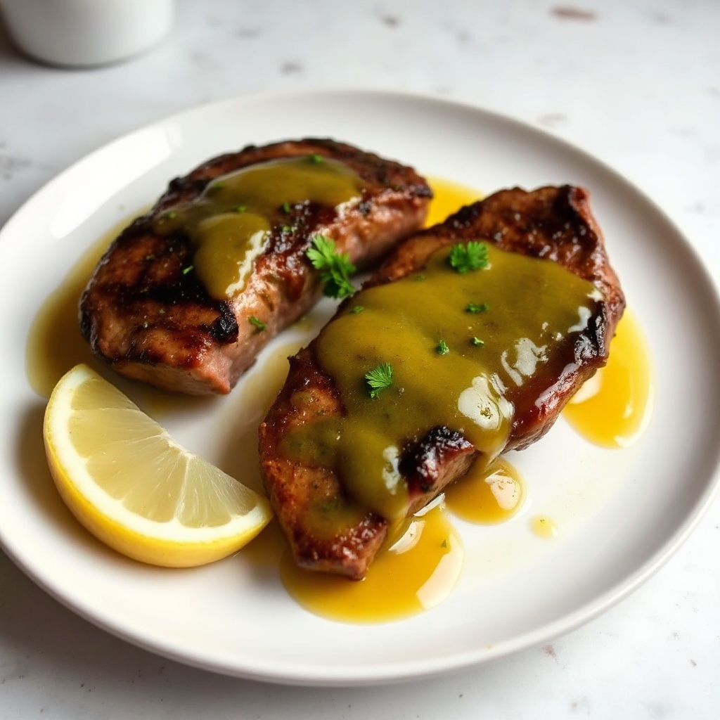 Seared Steaks with Tangy Honey-Mustard Sauce