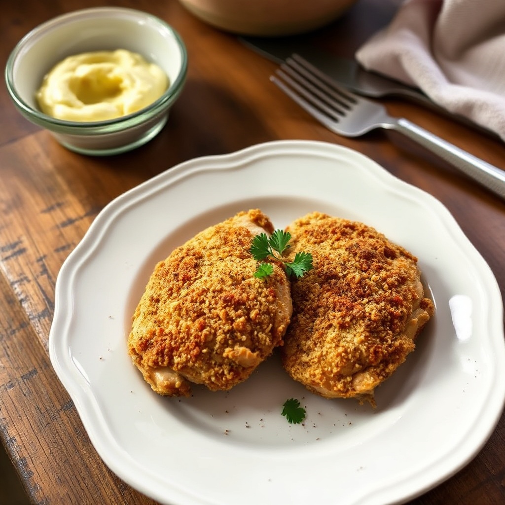 Knusprige Kräuterkruste-Hühnchenschenkel