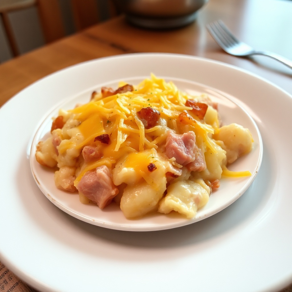 Cheesy Ham and Potato Casserole