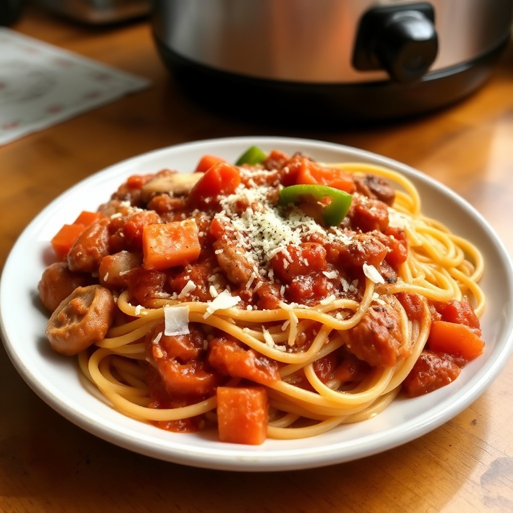 Herzhafte vegetarische Marinara aus dem Slow Cooker