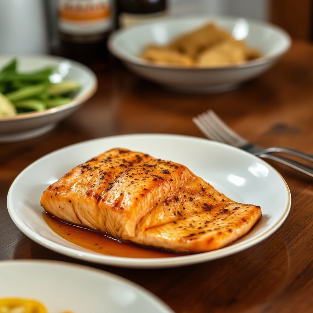 Süßer und Würziger Überbackener Lachs