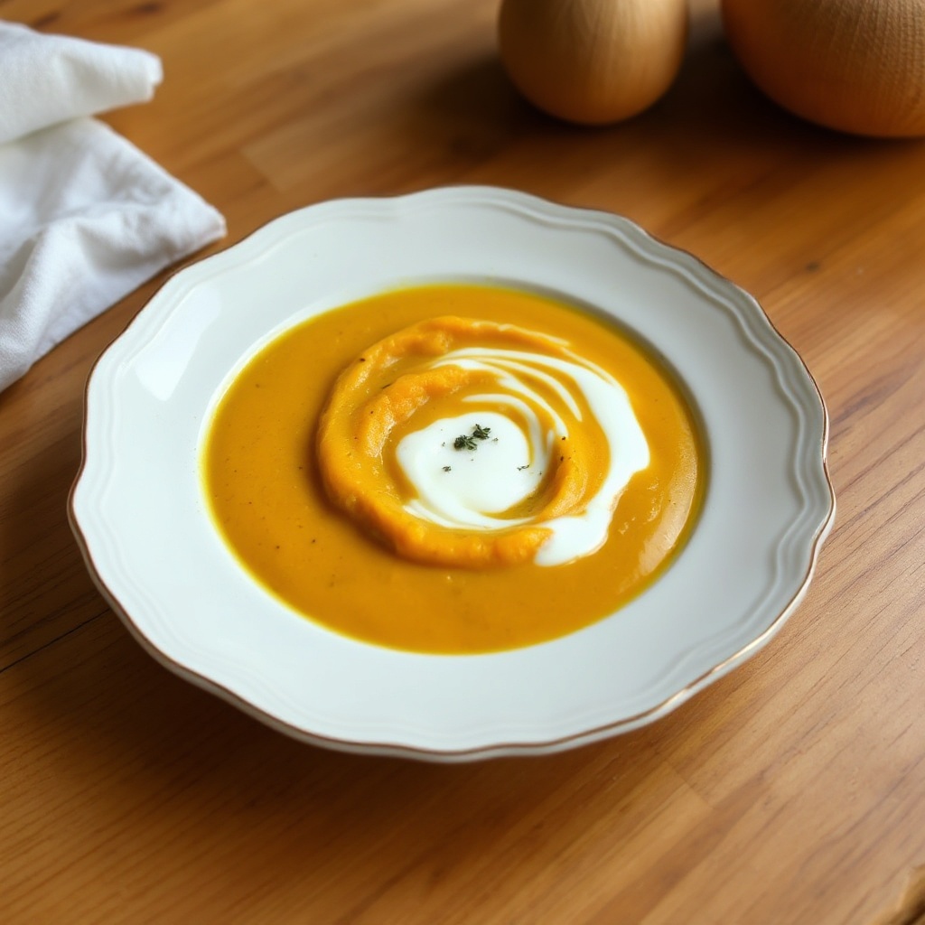 Cremige Butternut-Kürbis-Suppe