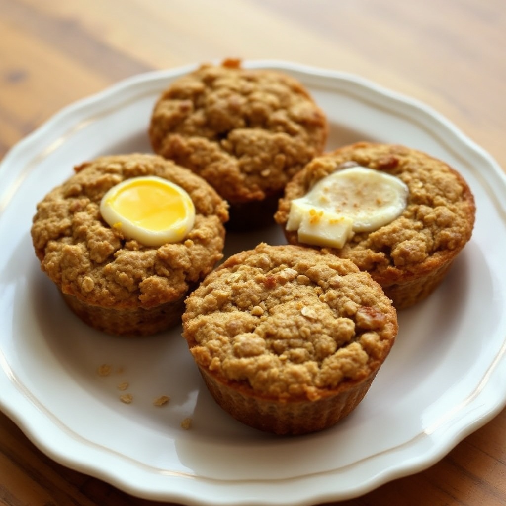 Gewürzte Hafermuffins mit einem Twist