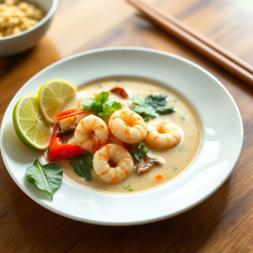 Cremige Thai Garnelensuppe