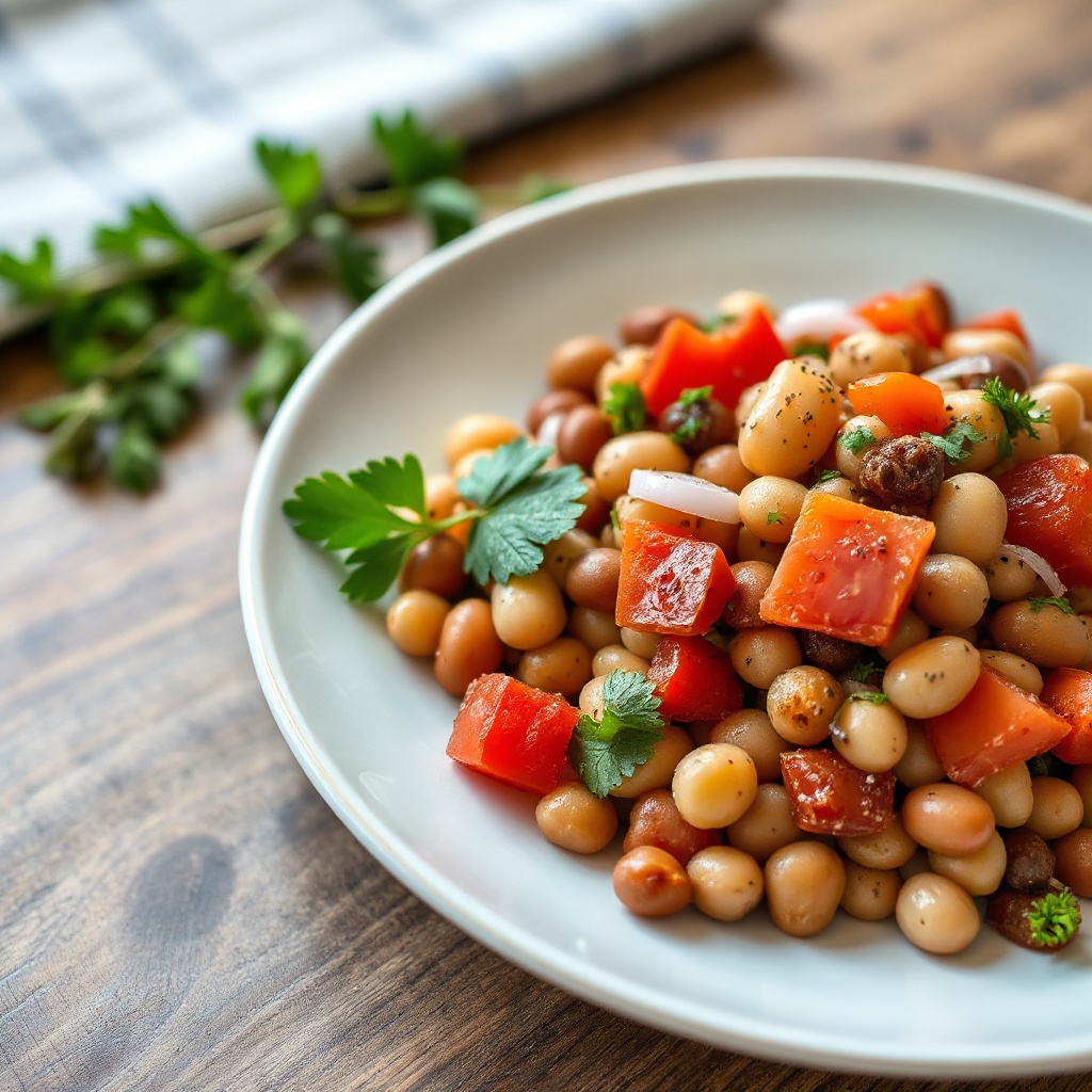 Uruguay-inspirierter gemischter Bohnensalat