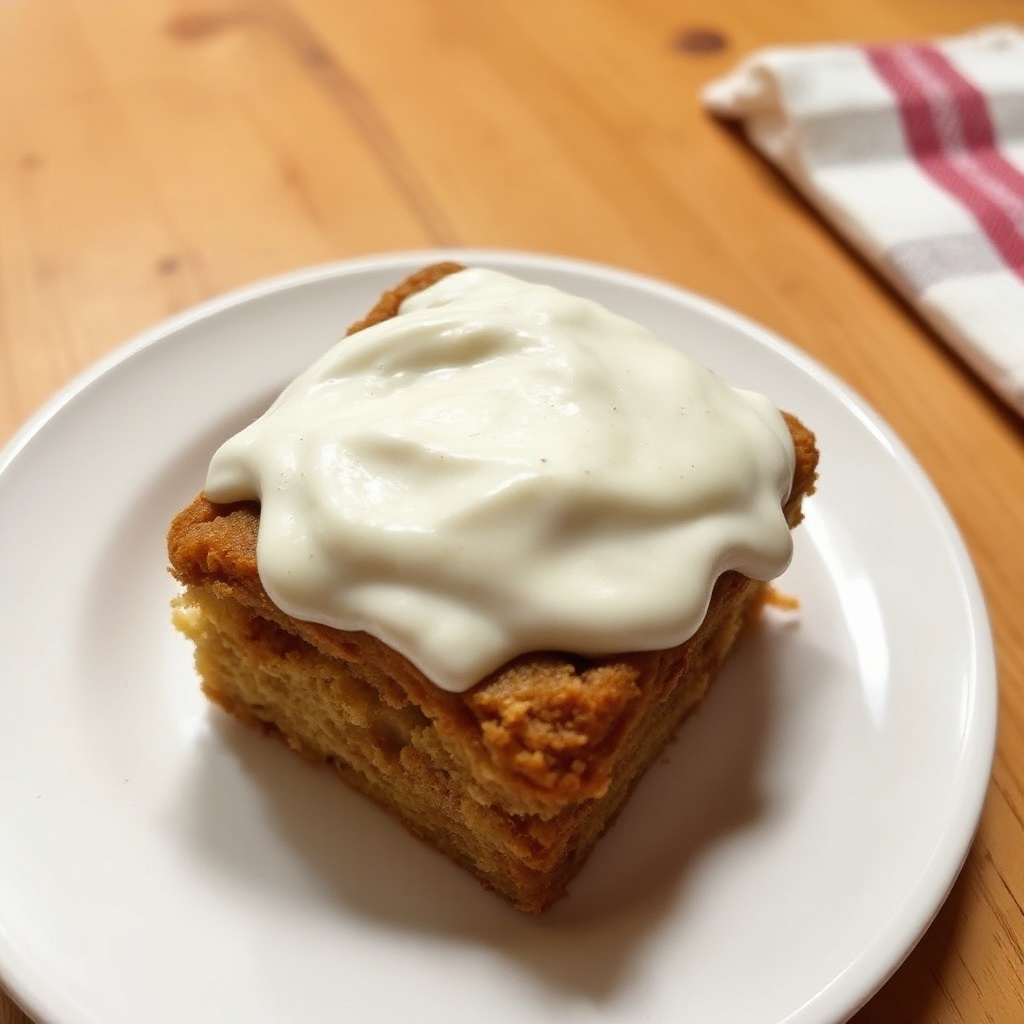 Gewürzter Apfelkuchen mit cremigem Frosting