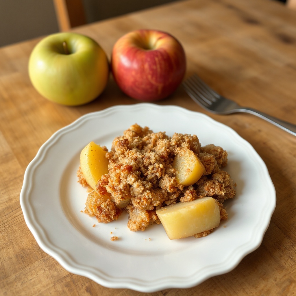Delizia di Crumble di Mele Dorate