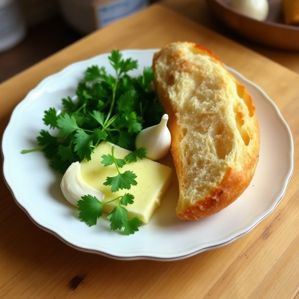 Knoblauch-Kräuter-Butterbrot